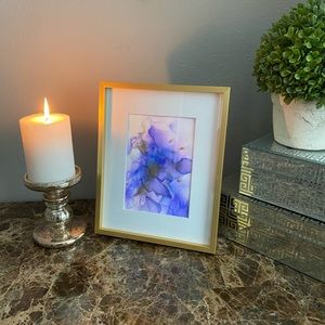 Art piece unique alcohol ink made Original 5/7